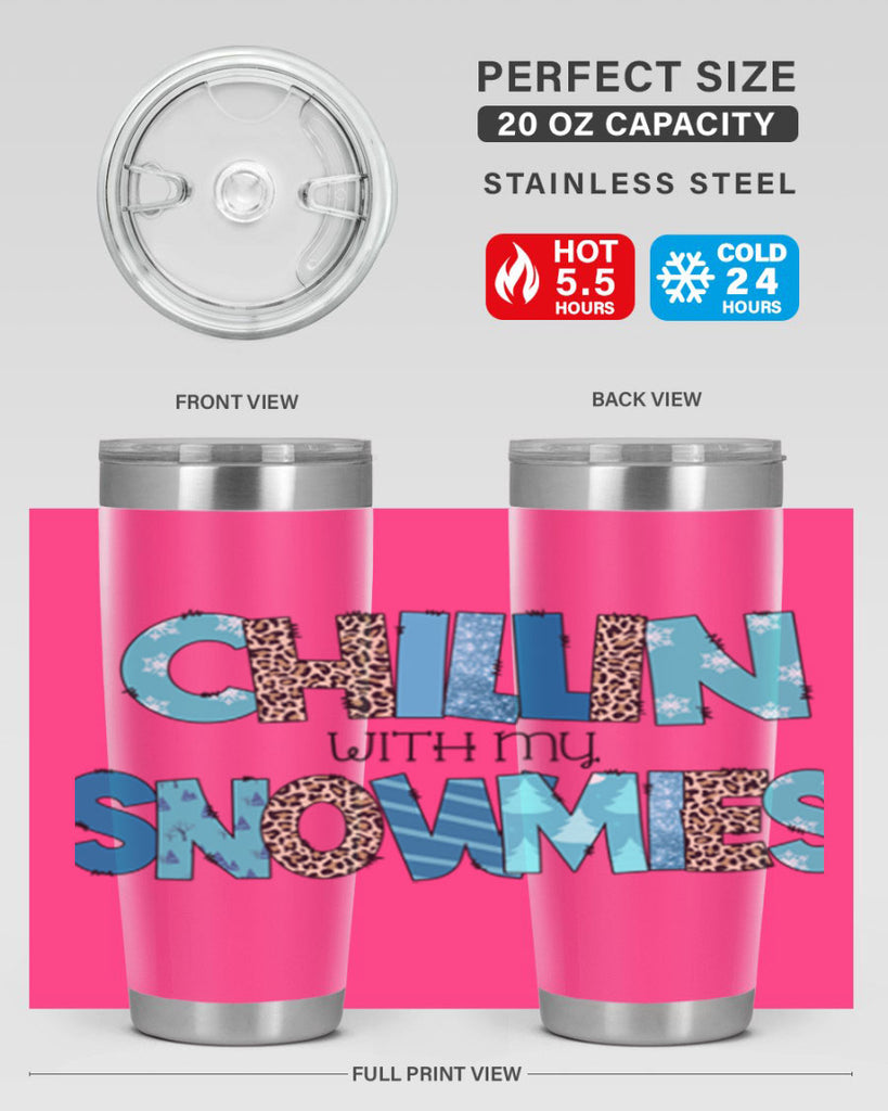 Chillin with my snowmies 43#- winter- Tumbler