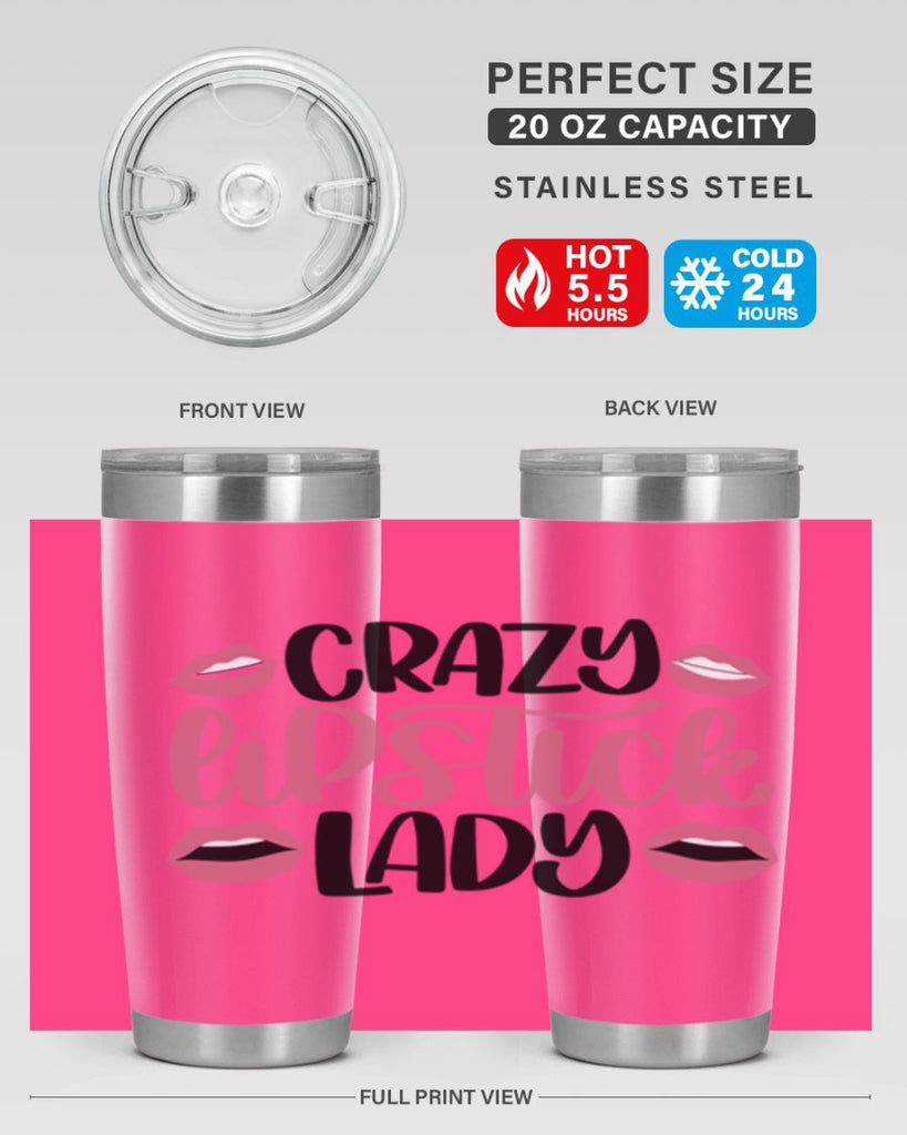 Crazy Lipstick Lady Style 107#- make up- Tumbler
