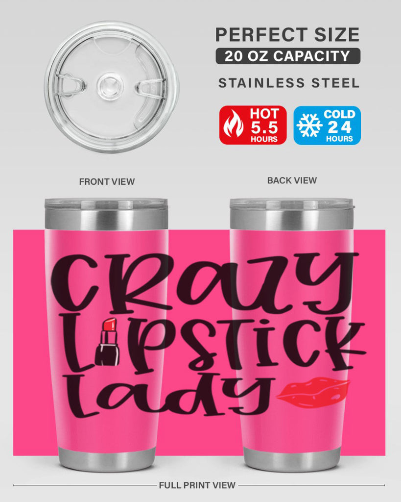 Crazy Lipstick Lady Style 240#- make up- Tumbler