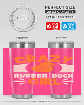 Crazy Rubber Duck Girl Style 4#- duck- Tumbler