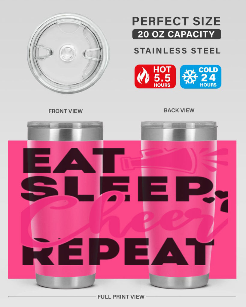 Eat Sleep Cheer Repeate 1315#- cheer- Tumbler