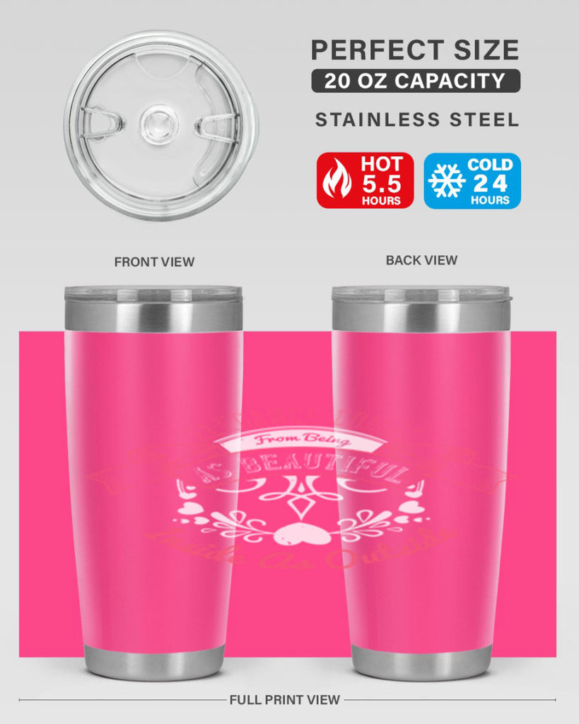 Elegance comes from being as beautiful inside as outside Style 213#- make up- Tumbler