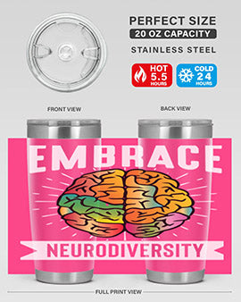 EmbraceNeurodiversityAwarenessTshirt 133#- alzheimers- Tumbler