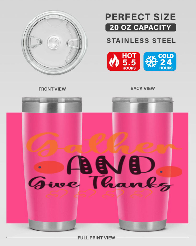 Gather And Give Thanks 188#- fall- Tumbler