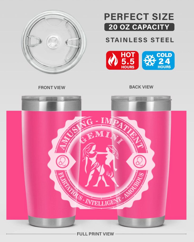 Gemini 12#- zodiac- Tumbler