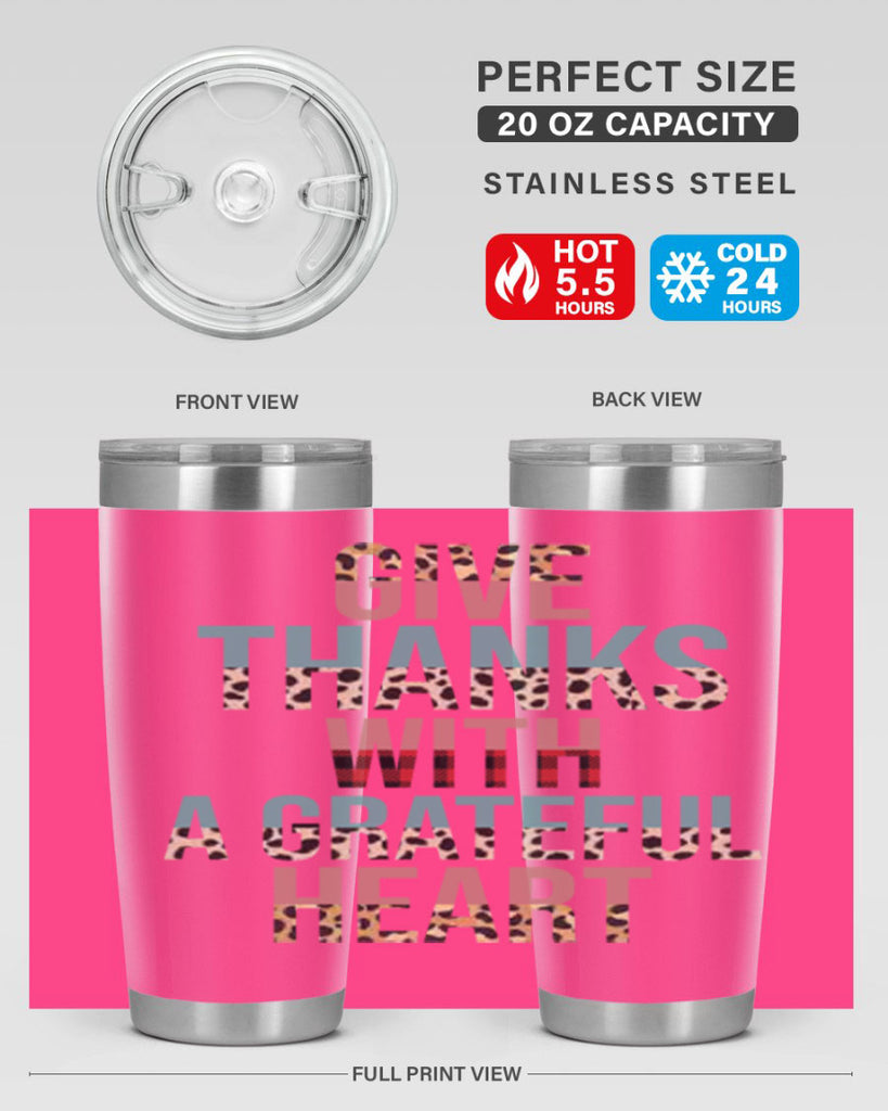 Give thanks with a grateful heart 195#- fall- Tumbler