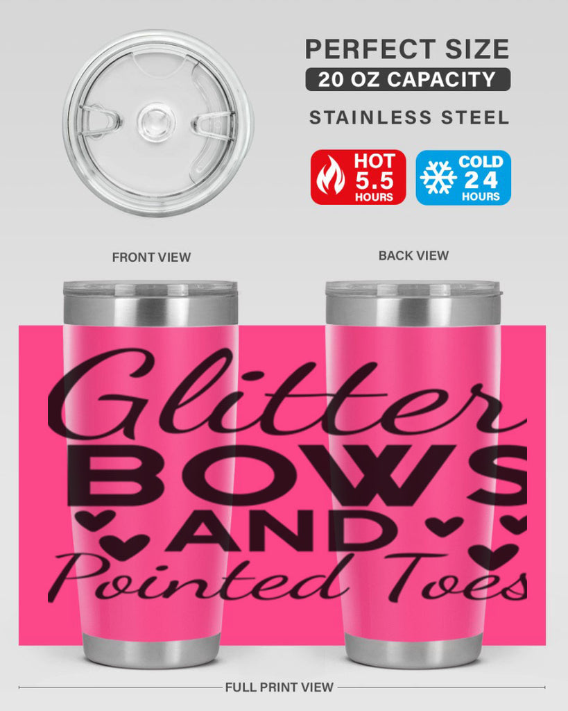 Glitter Bows and Pointed Toes 43#- ballet- Tumbler