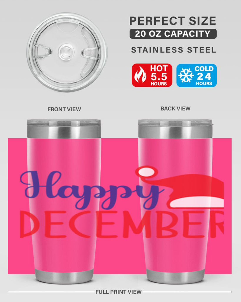 Happy December 135#- winter- Tumbler