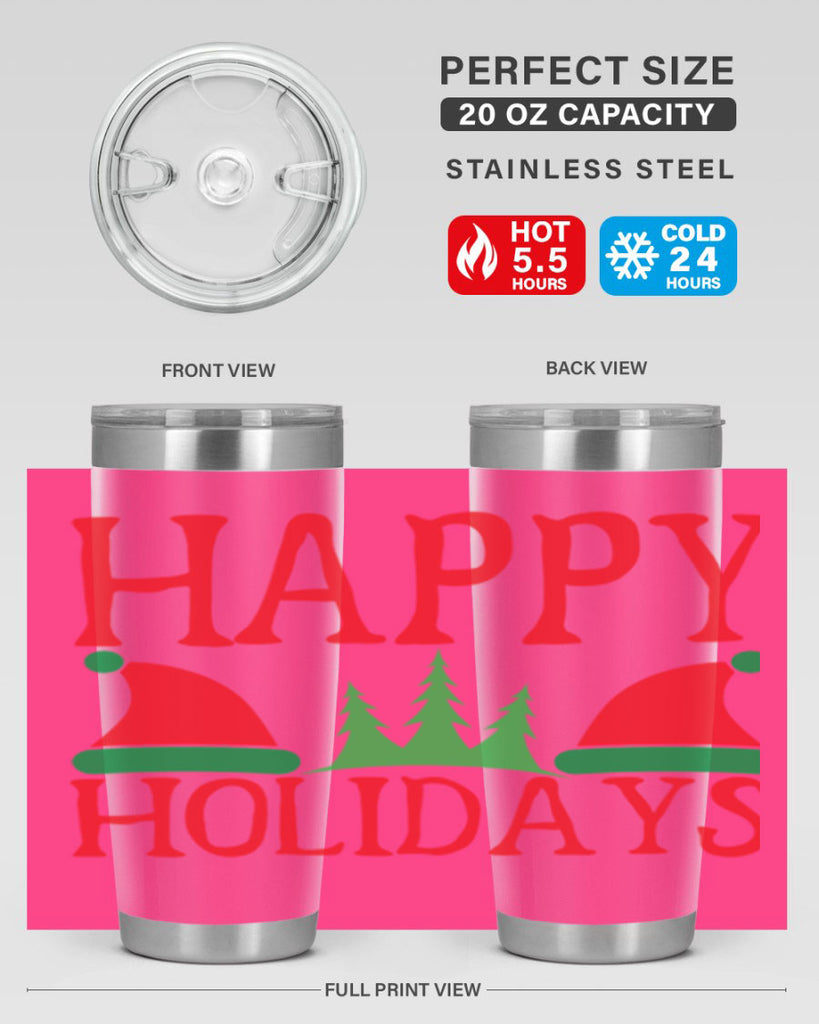 Happy Holidays 136#- winter- Tumbler