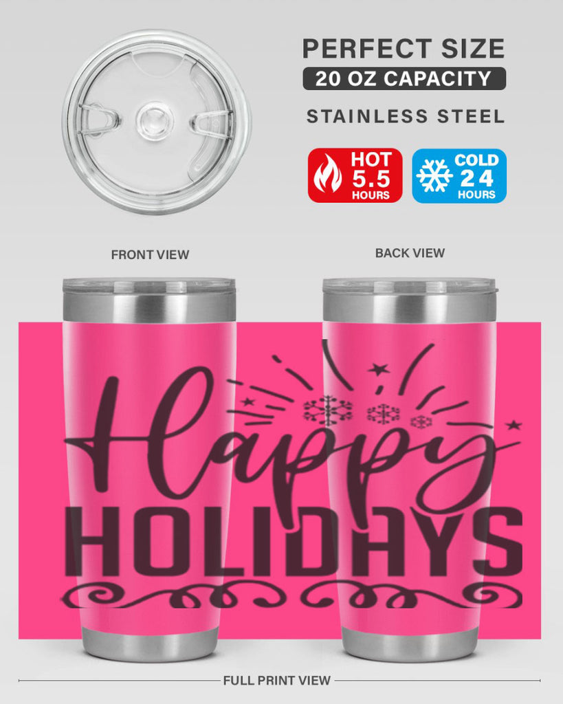 Happy holidays 137#- winter- Tumbler