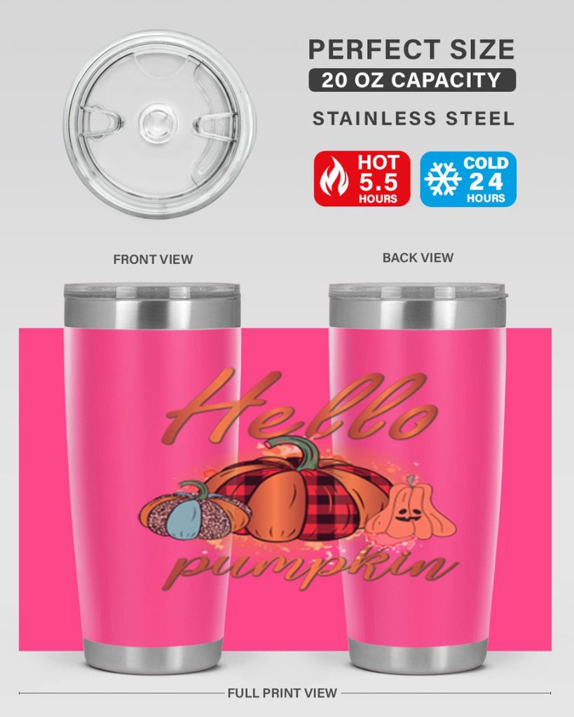 Hello Pumpkin 284#- fall- Tumbler