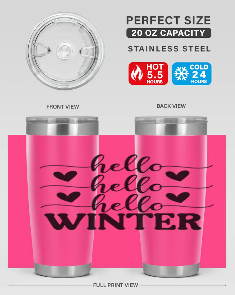 Hello Winter 167#- winter- Tumbler