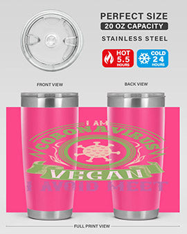 I Am Coronavirus Vegan I Avoid Meet Style 38#- corona virus- Tumbler