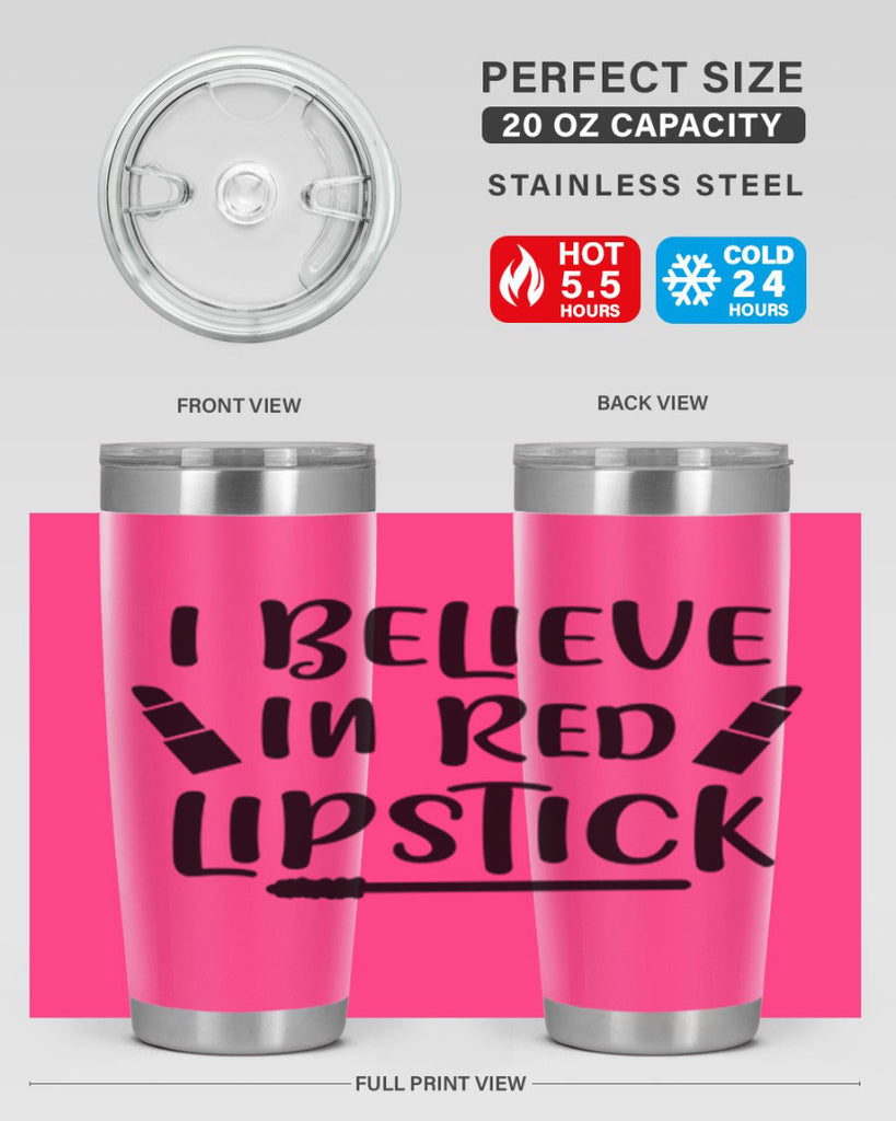 I Believe In Red Lipstick 104#- fashion- Cotton Tank