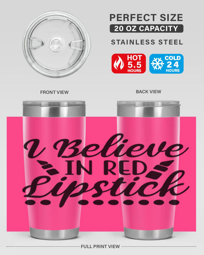 I Believe In Red Lipstick 106#- fashion- Cotton Tank