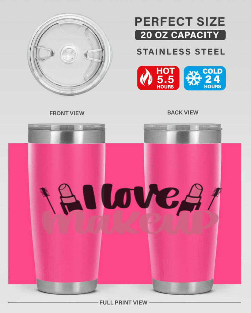 I Love Makeup Style 80#- make up- Tumbler