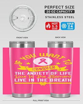 If you want to conquer the anxiety of life live in the moment live in the breath Style 41#- self awareness- Tumbler