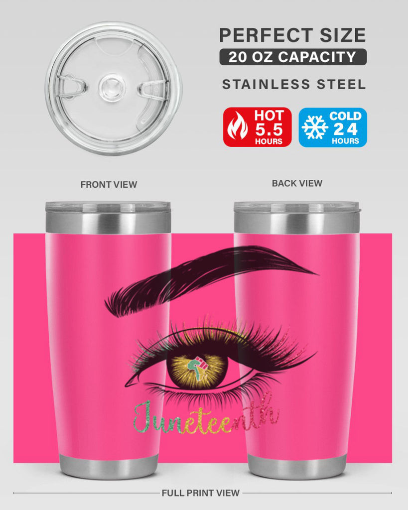 Juneteenth 1865 GirlS Eye 3#- Juneteenth- tumbler