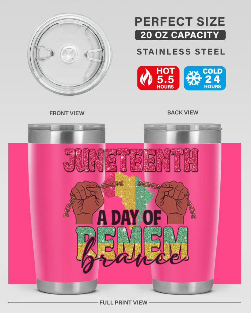 Juneteenth A Day Of Remembrance Png 9#- Juneteenth- tumbler