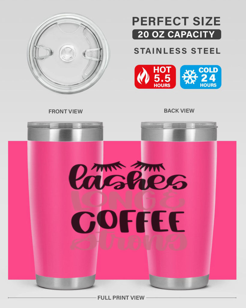Lashes Long Coffee Strong Style 67#- make up- Tumbler