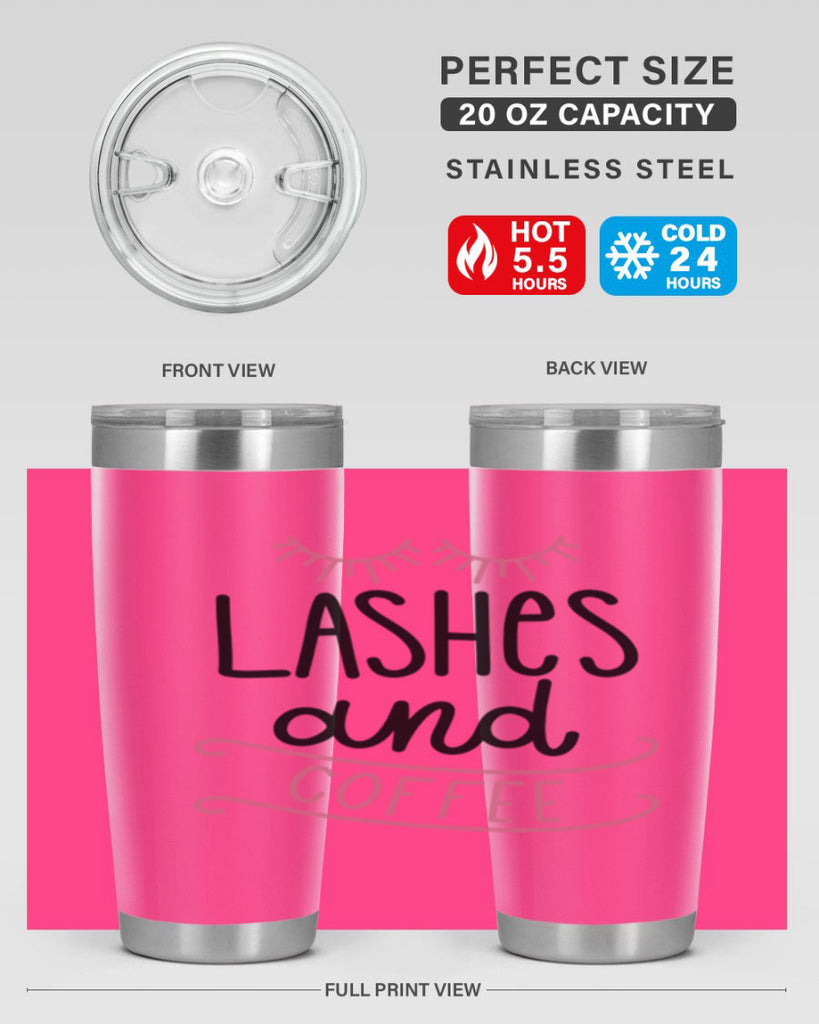 Lashes and Coffee Style 68#- make up- Tumbler