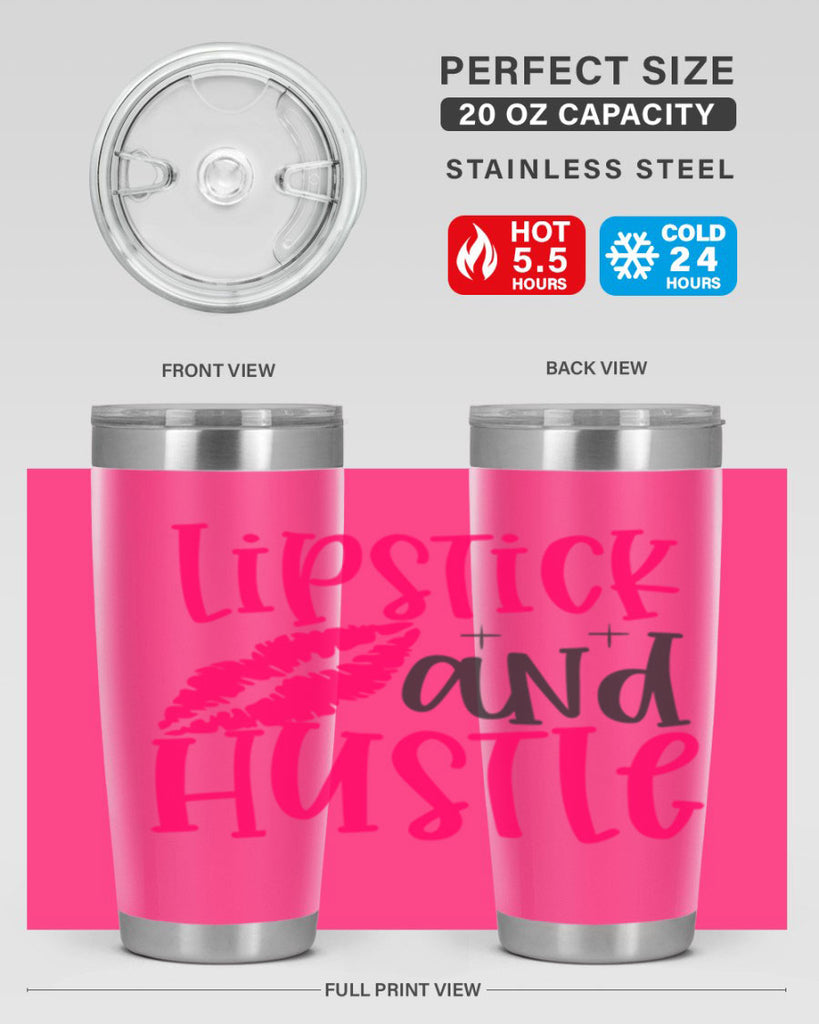 Lipstick and Hustle design Style 230#- make up- Tumbler