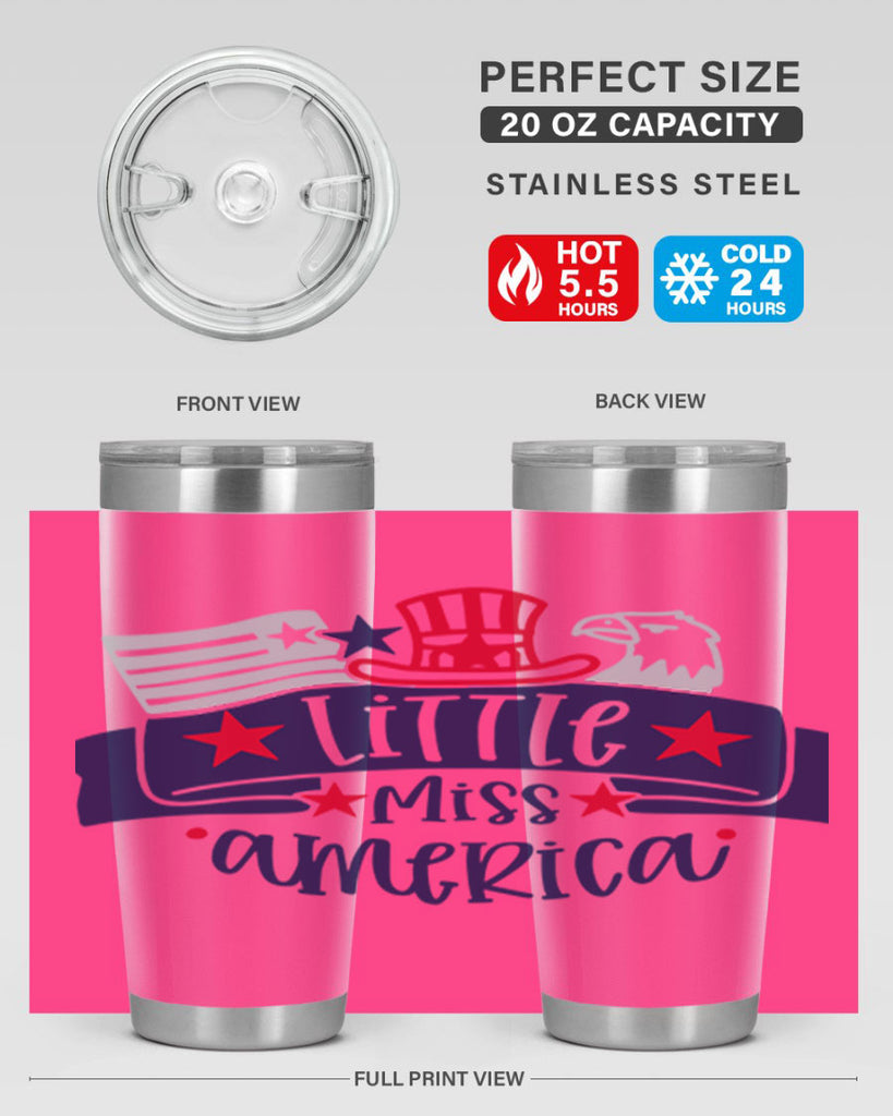 Little Miss America Style 162#- Fourt Of July- Tumbler