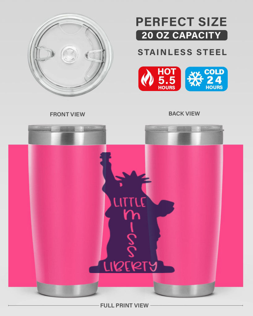 Little Miss Liberty Style 163#- Fourt Of July- Tumbler