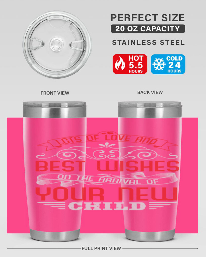 Lots of loe and best wishes Style 30#- baby shower- tumbler