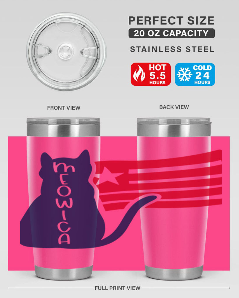 Meowica Style 166#- Fourt Of July- Tumbler
