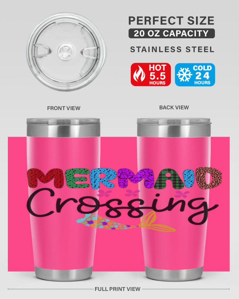 Mermaid Crossing 399#- mermaid- Tumbler