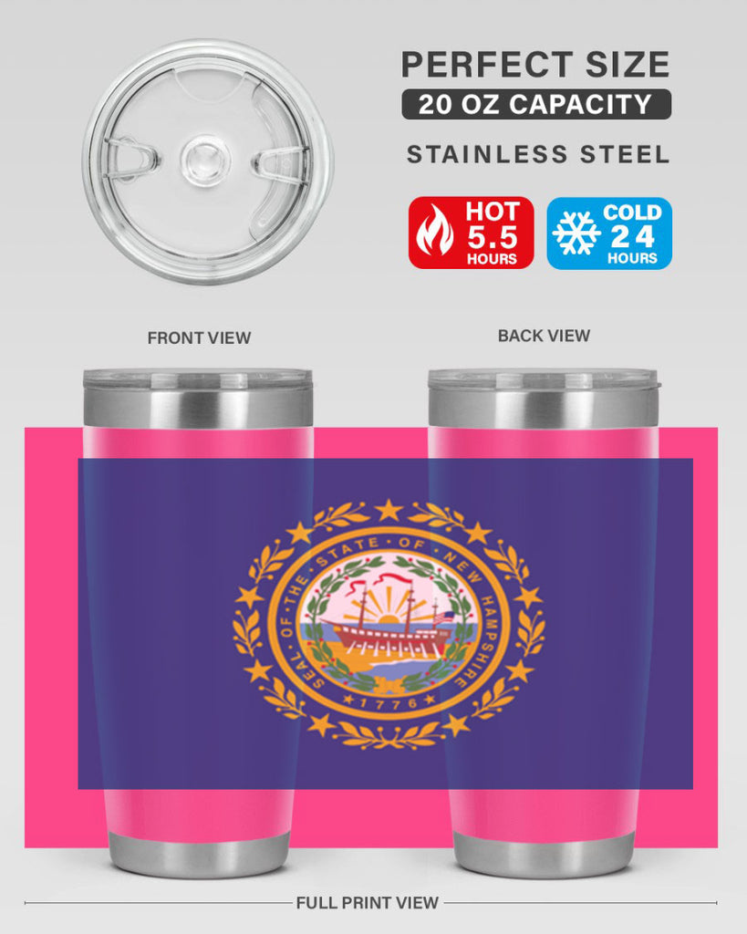 New Hampshire 23#- Us Flags- Tumbler