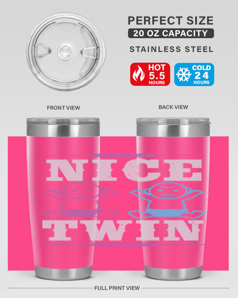 Nice Twin Style 26#- baby shower- tumbler