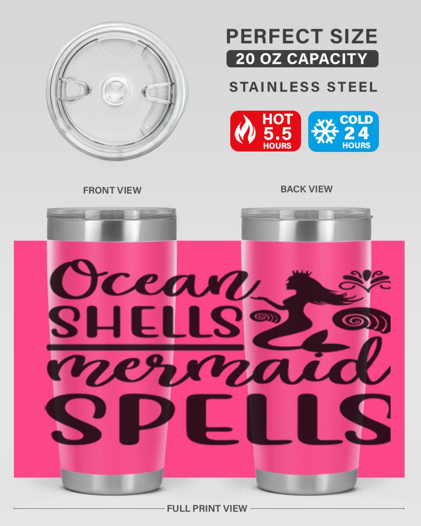 Ocean shells mermaid spells 522#- mermaid- Tumbler