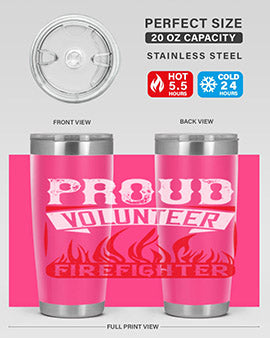 Proud Volunteer Firefighter Style 35#- volunteer- Tumbler