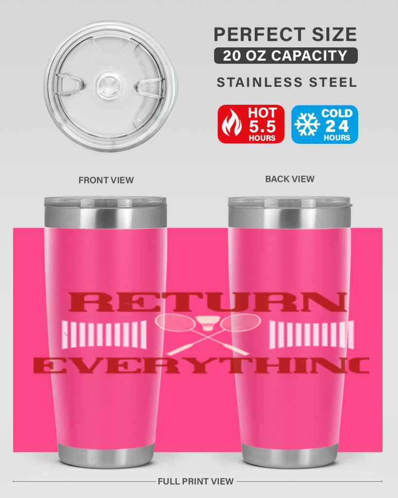 Return Everything 1892#- badminton- Tumbler