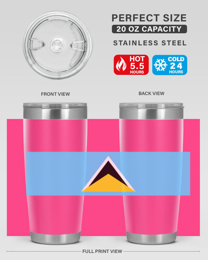 Saint Lucia 51#- world flags- Tumbler