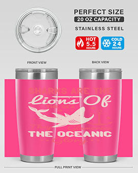 Sharks are the lions of the seaThey glamorize the oceanic glory Style 28#- shark  fish- Tumbler