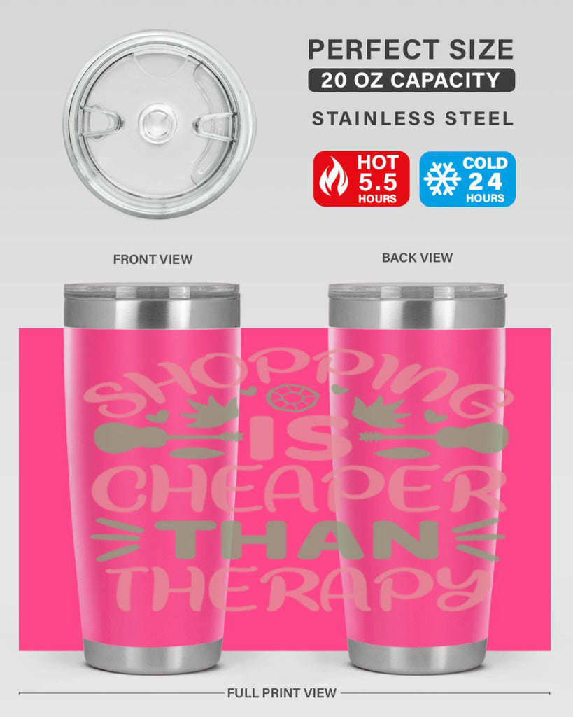 Shopping Is Cheaper Than Therapy 143#- fashion- Cotton Tank