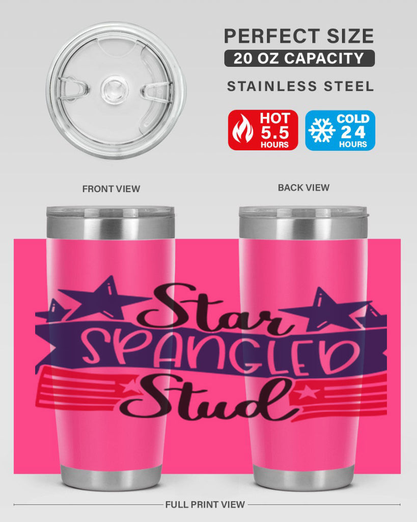 Star Spangled Stud Style 173#- Fourt Of July- Tumbler