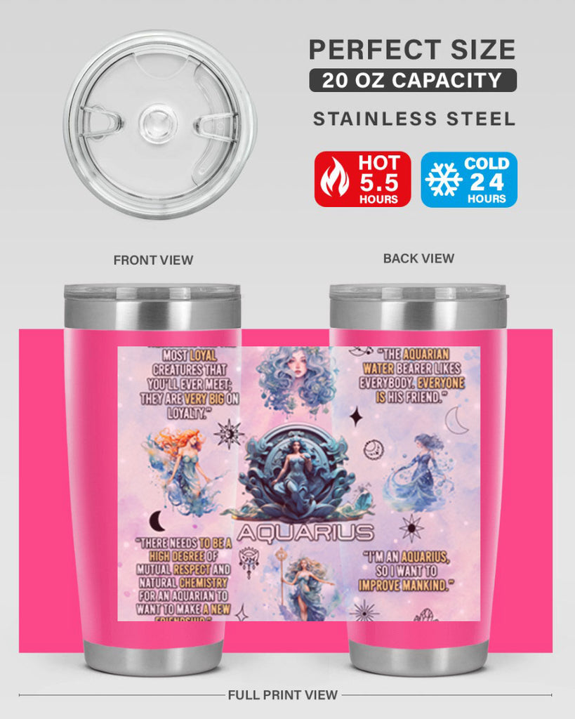 StraightAquarius 468#- zodiac- Tumbler