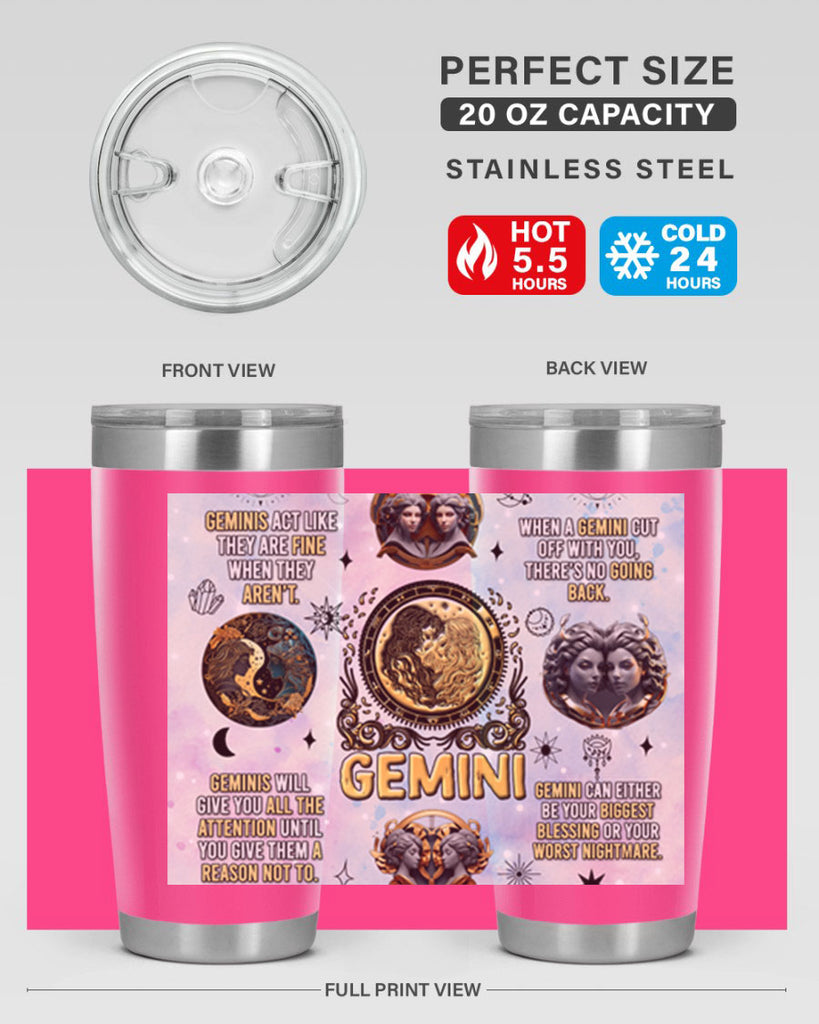 StraightGemini 472#- zodiac- Tumbler