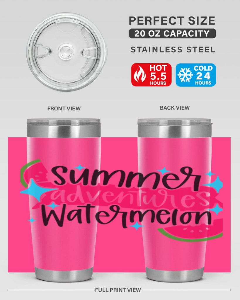 Summer Adventures Watermelon Style 23#- summer- Tumbler