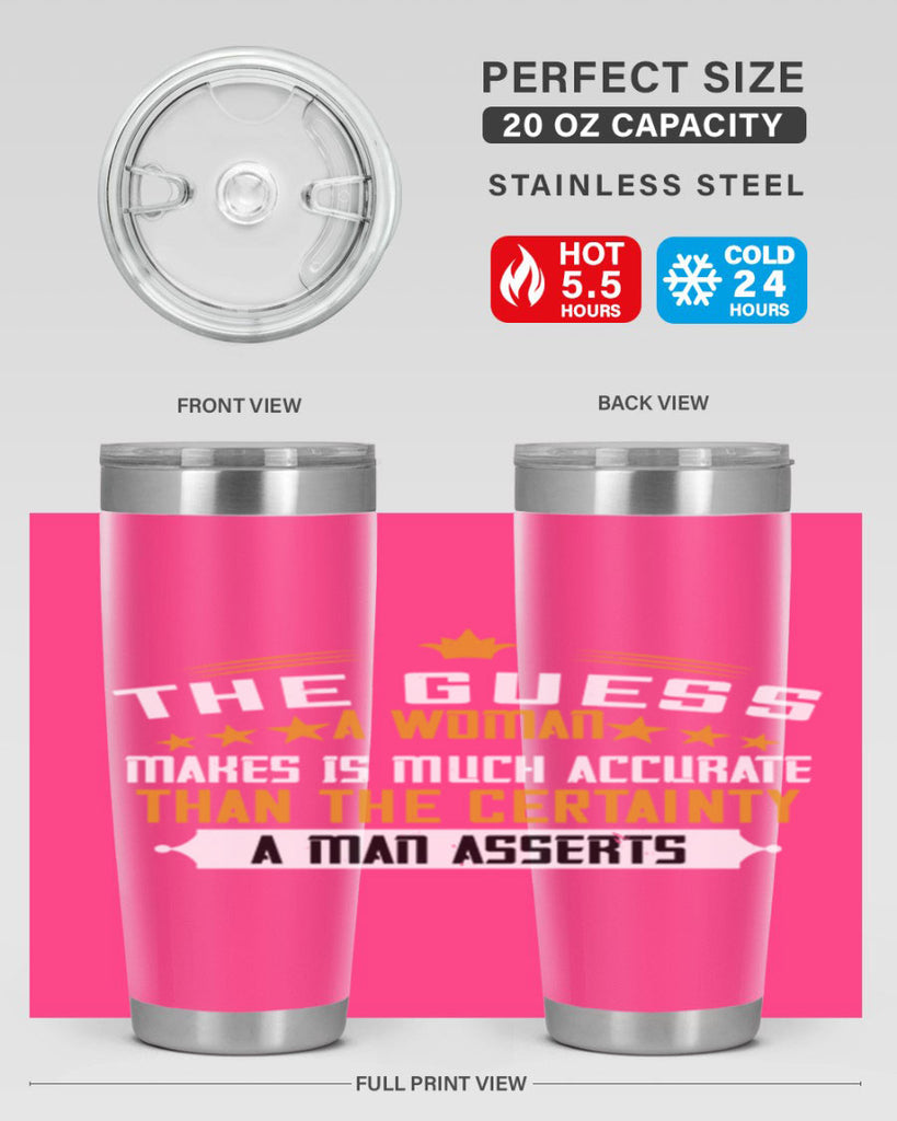 The guess a woman makes is much accurate than the certainty a man asserts Style 33#- womens day- Tumbler