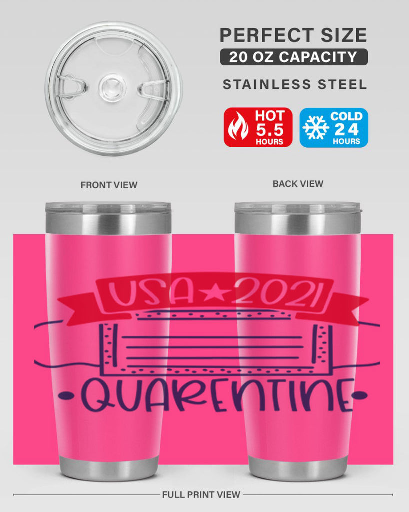 USA Quarentine Style 183#- Fourt Of July- Tumbler