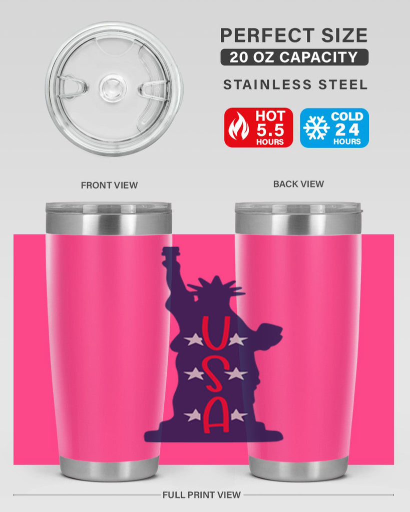USA Style 181#- Fourt Of July- Tumbler