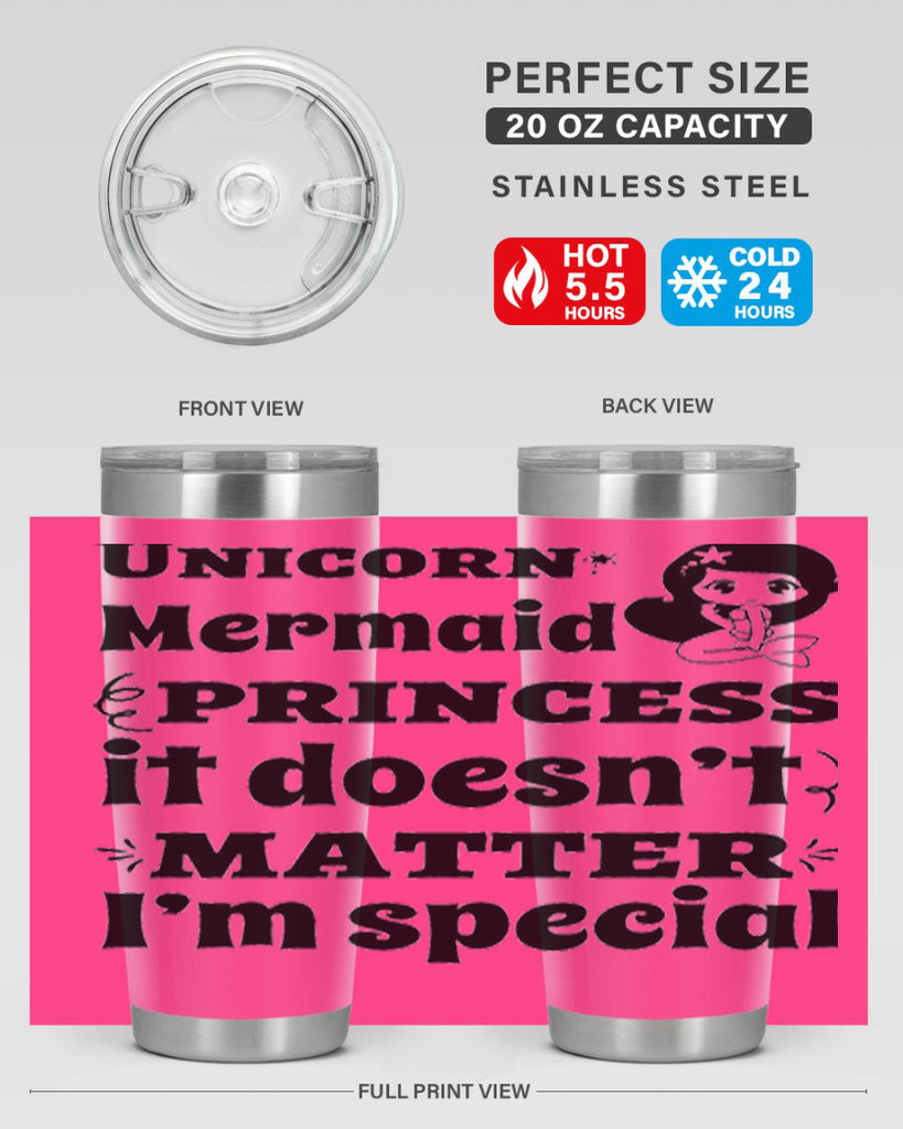 Unicorn Mermaid princess it doesnt 661#- mermaid- Tumbler