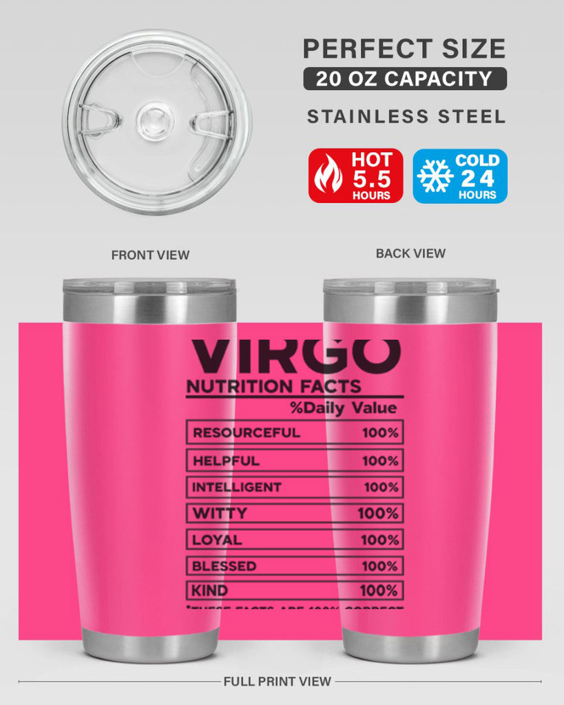 Virgo Nutrition Facts 530#- zodiac- Tumbler