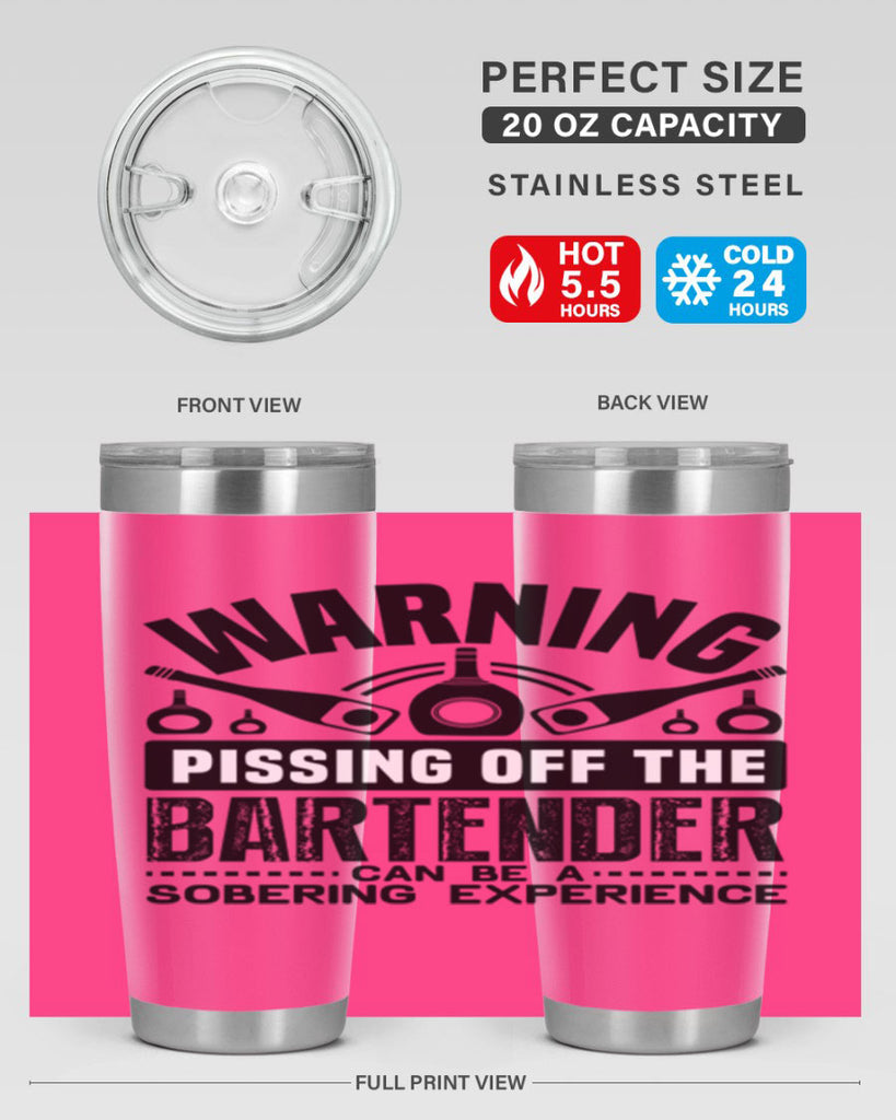 Warning Style 10#- bartender- tumbler