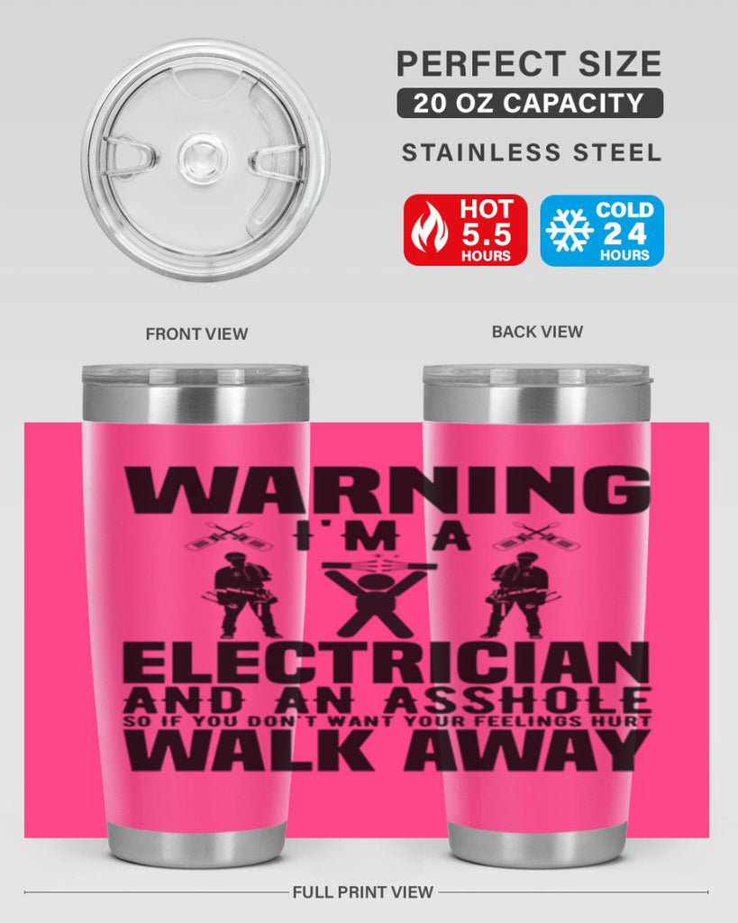 Warning Style 4#- electrician- tumbler